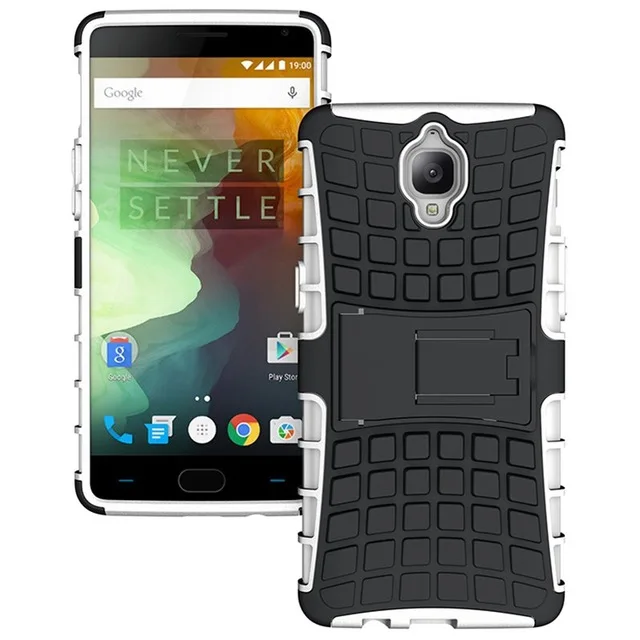 White Oneplusone гибридная Жесткая Броня прочная подставка задняя крышка для Oneplus One Plus 6 5T 3 3t 5 силиконовый нескользящий чехол для телефона - Цвет: White