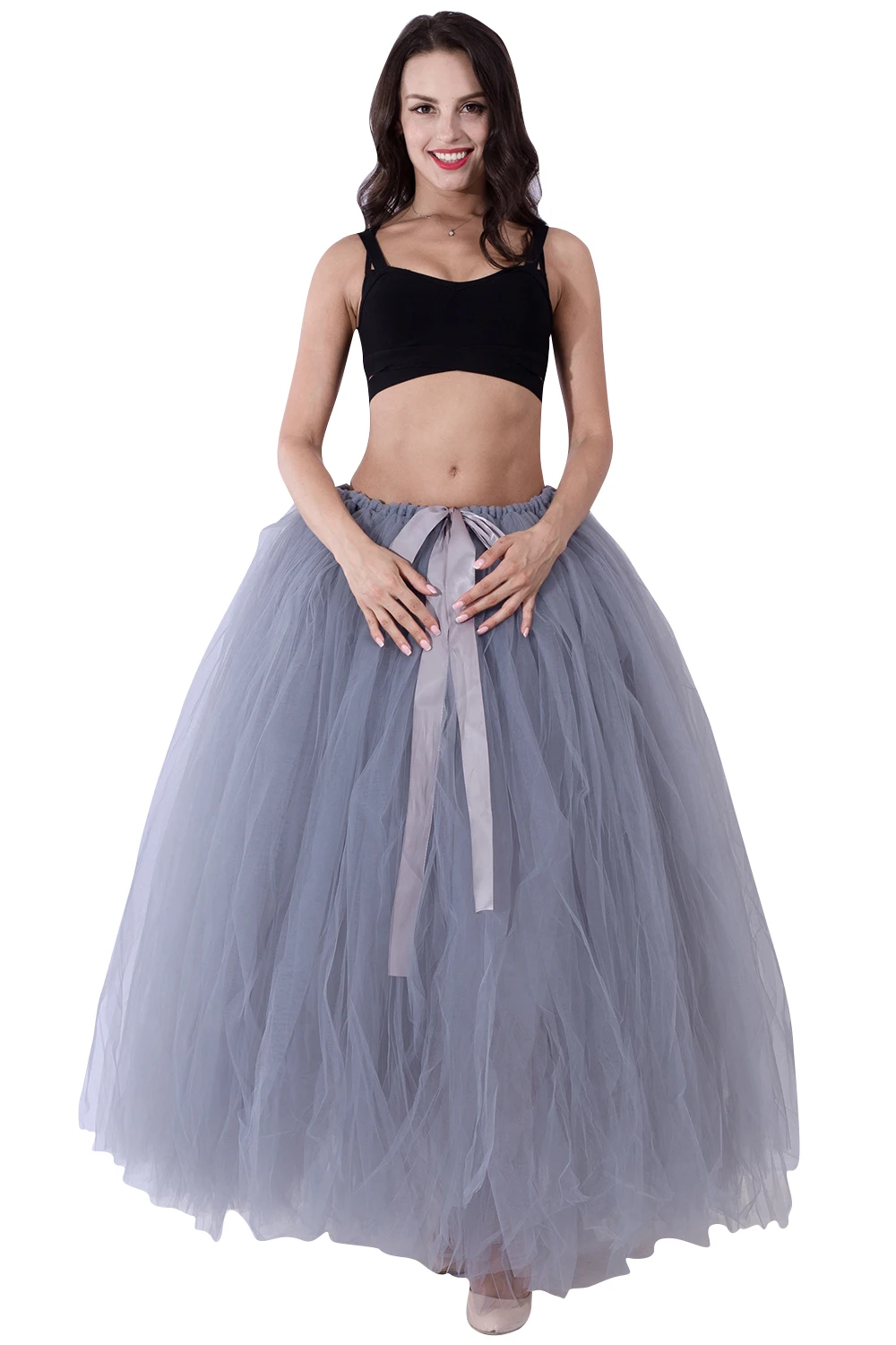 Юбка пачка Женская трехслойная плиссированная из тюля 100 см|long tulle skirt|fashion skirttulle