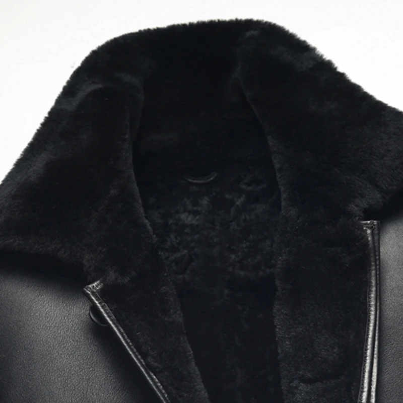 Мужская Меховая куртка из овечьей кожи длинная теплая парка TJ19|parka long|parka parkaparka long