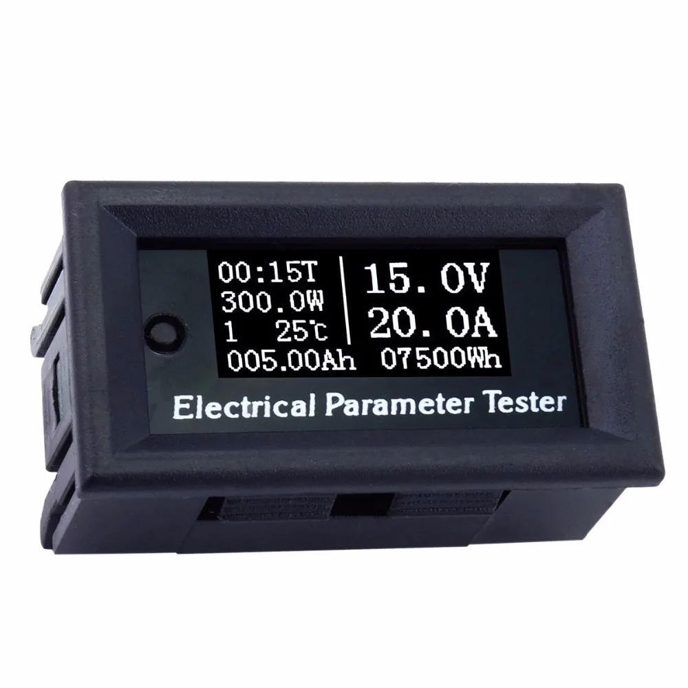 Digital Ammeter Voltmeter Amp Volt Watt Power Energy Tester Meter LCD Panel Moduel DC100V 100A + shunt 39% | Инструменты