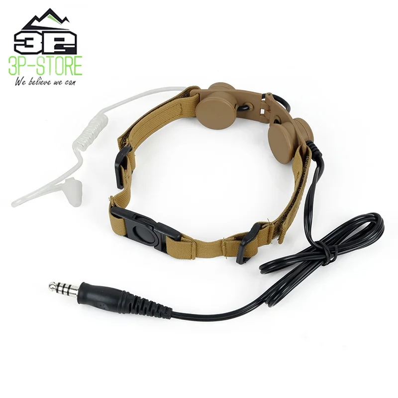 Z Tactical Throat Microphone Headset PTT Portable Radio Mic Neckband Hunting THROAT MIC Earphone WZ033 | Спорт и развлечения