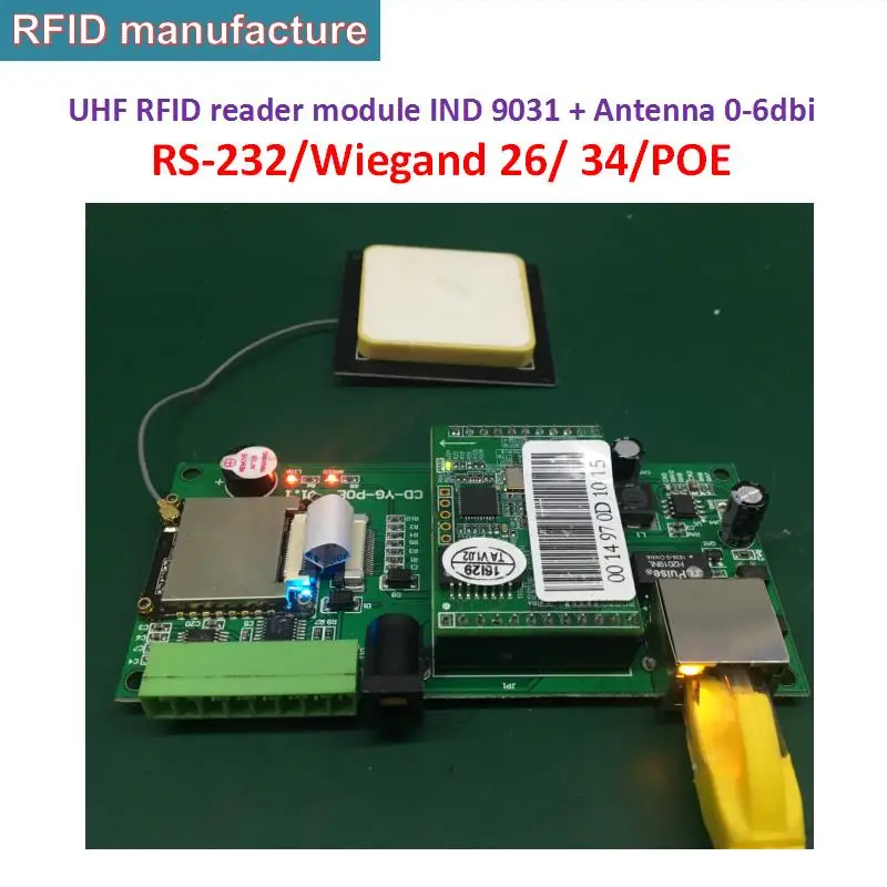 

UHF RFID passive reader PR9200 module with 2dbi atenna for parking people access warehouse management epc gen2 ISO18000-6c
