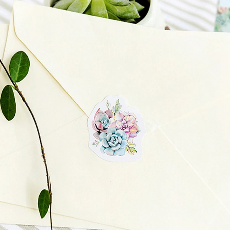 

46pcs/lot Different Flowers Leaves Life Paper Lable Stickers Scrapbooking Adhesive DIY Diary&Album Stickers for School Office