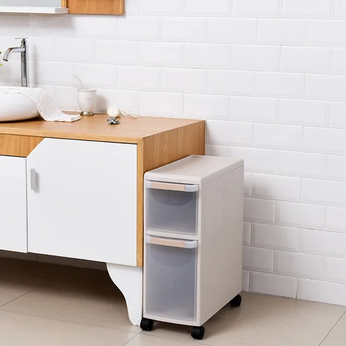 138-2 2layer Новинка, 22 см ширина, Organizador De Mesa Escritorio Twitch, слот для ванной комнаты, ящик, шкаф для хранения, боковая пластиковая стойка, узкая - Цвет: 138-2 2layer