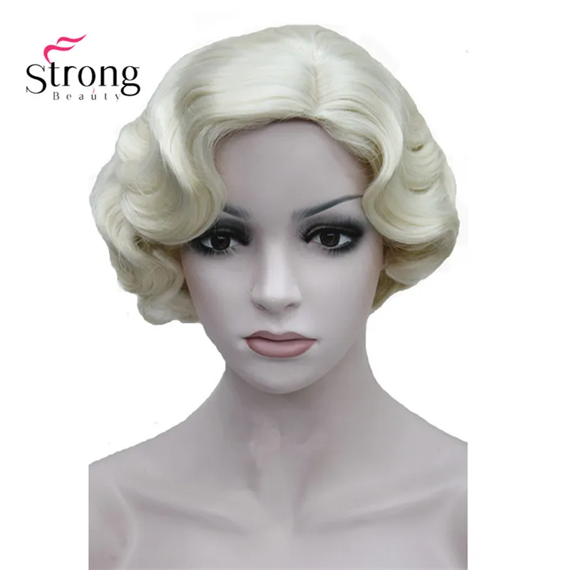 StrongBeauty волнистый парик из синтетических волос с коротким кожным верхом