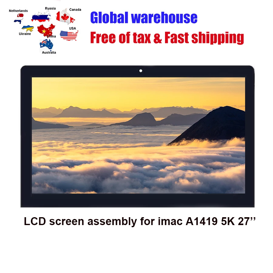 ЖК экран в сборе A1419 5K для iMac27'' дисплей Retina LM270QQ1 SDB1 SDA2 SDC1 EMC2834 2806 3070|ЖК-экран