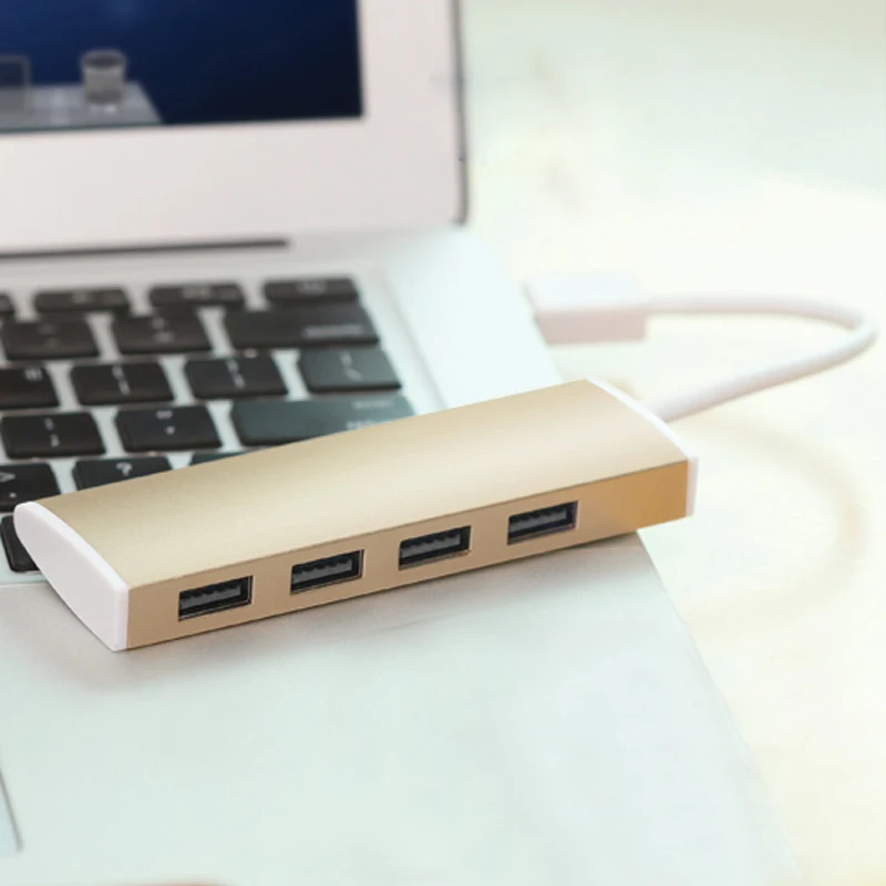 Для Mac дизайн мини высокое качество высокая Скорость Алюминий 4 Порты и разъёмы USB 3,0 концентратор-серебро(M3H4-V1-SV