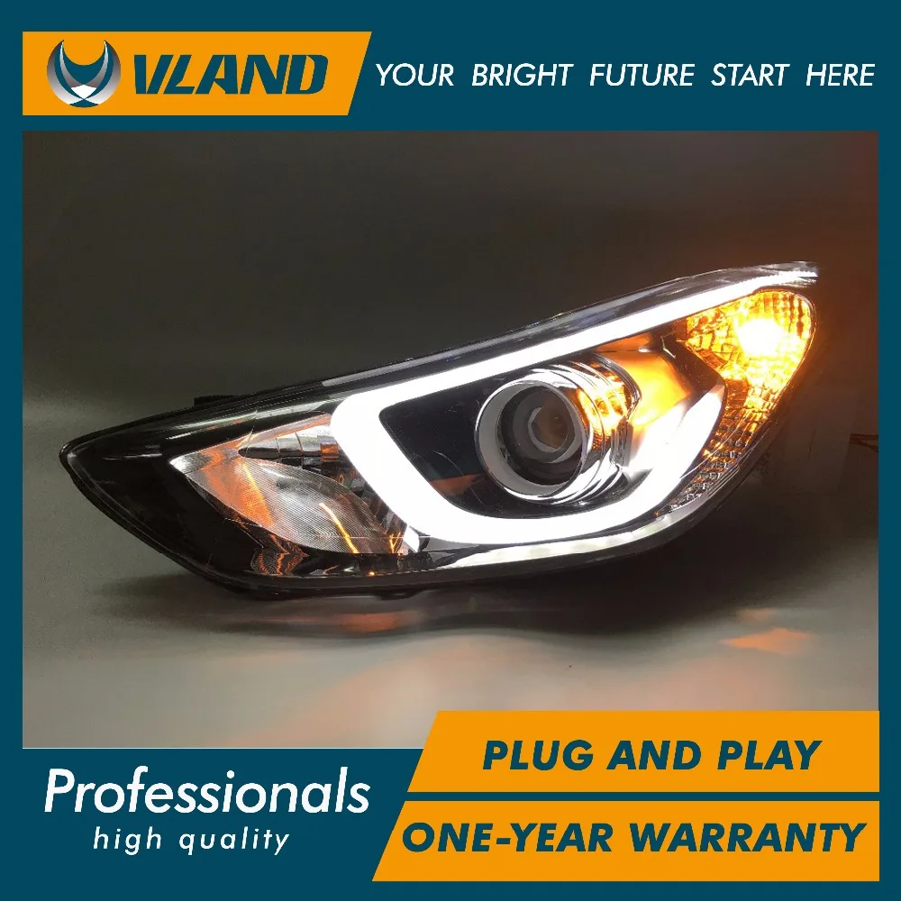 VLAND завод для автомобильных головных ламп Elantra светодиодный светильник головы 2012