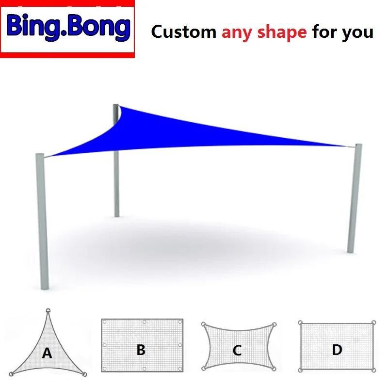 Европейские изготовленные на заказ Любой Размер козырек от солнца ввиде паруса