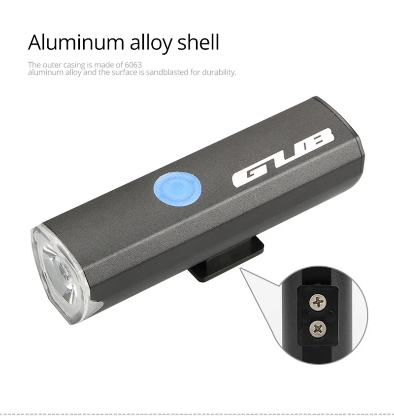 GUB 2200mAh перезаряжаемый велосипедный передний свет 5W светодиодный водонепроницаемый велосипед рулевая фара MTB дорожный велосипедный фонарь