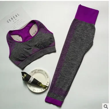2017 Брендовые женские спортивные для йоги комплекты Спортивный бюстгальтер с