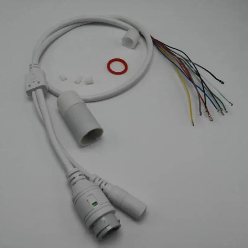 10PCS CCTV IP POE Network WiFi HD Camera PCB Module video power Weatherproof Cable RJ45 female & DC male White Free Shipping |