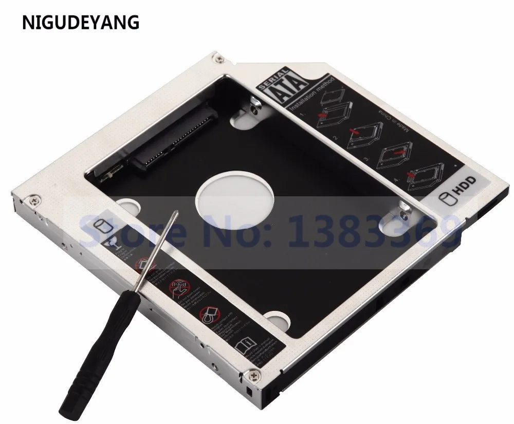 NIGUDEYANG 2-й жесткий диск HDD SSD Оптический отсек Caddy Рамка адаптер лоток для Lenovo IdeaPad Z560