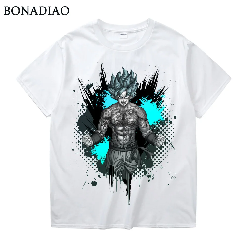Футболка Dragon Ball Z, Супер Saiyan Son Goku Vegeta Piccolo Puu Bulma, аниме, футболка, японское аниме, хлопок, новинка, футболка - Цвет: 30