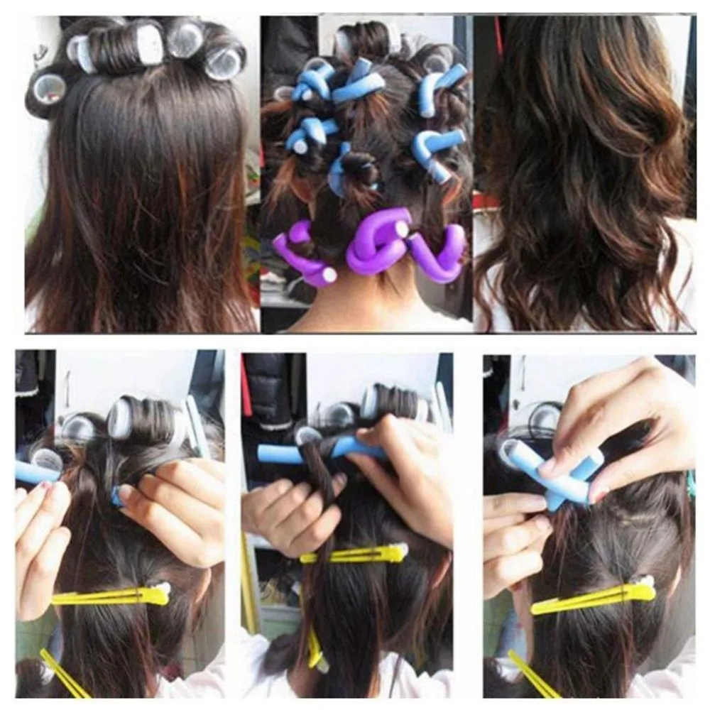 Лидер продаж 2017 бигуди ролики для волос мягкие губки завивки инструменты в стиле