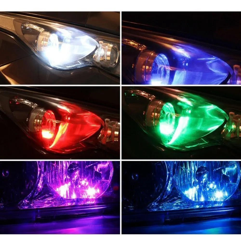 2 шт. 6 Вт RGB T10 5050 SMD W5W 192 168 красочное преобразование Предупреждение стробоскоп