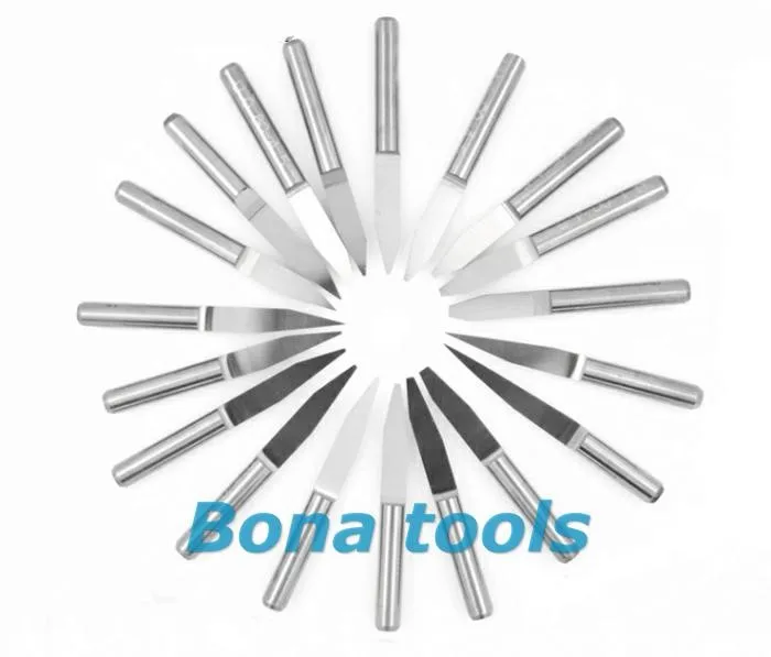 Tip-0,1, 0,2, 0,3, 0,4, 0,5 мм 30 Угол, 3,175 SHK 10 шт. карбид вольфрама резец древесины CNC фрезы Набор, фрезерный станок с ЧПУ