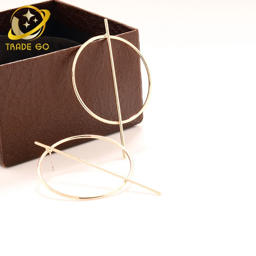 Женские большие серьги кольца Серебряного и золотого цветов обручи orecchini cerchio