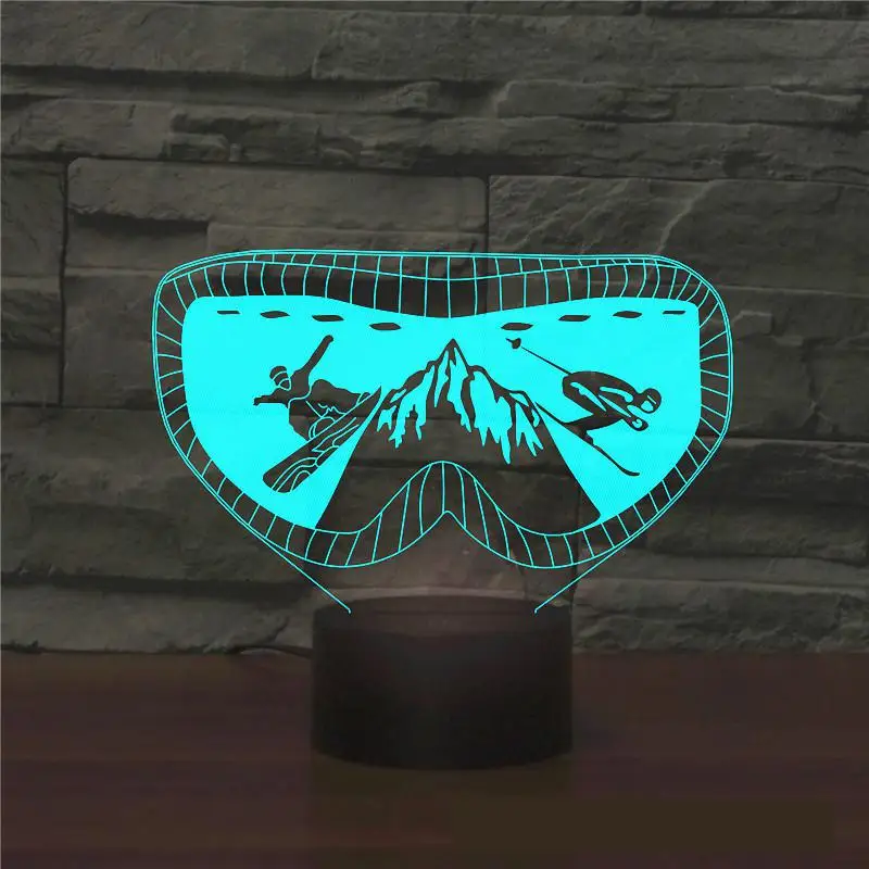 3d лампа для катания на лыжах сенсорный пульт дистанционного управления семь