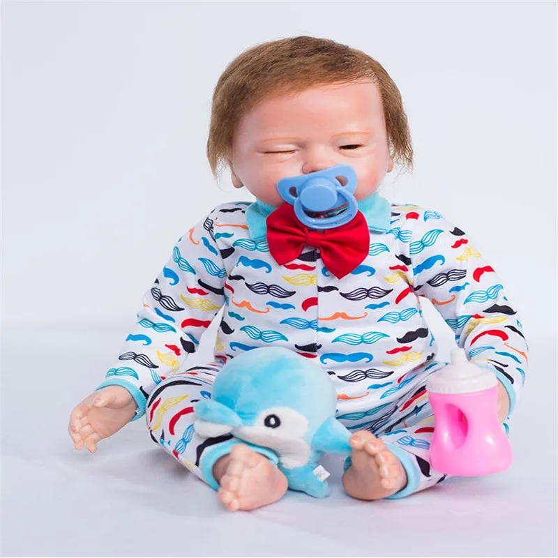 SanyDoll 19 дюймов 48 см силиконовые куклы для новорожденных реалистичные красивое