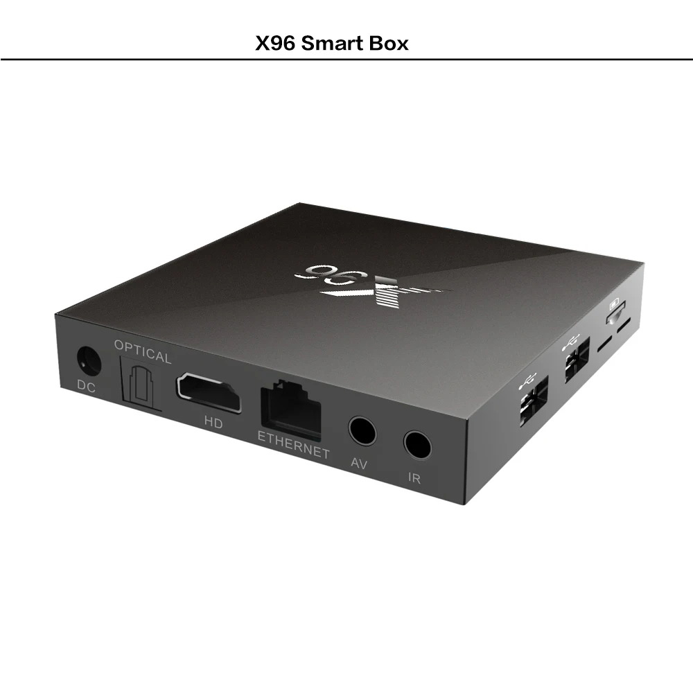 X96 Android TV Box IPTV четырехъядерный процессор Amlogic S905X RAM 1 ГБ/2 Гб ROM 8 ГБ/16 ГБ встроенный