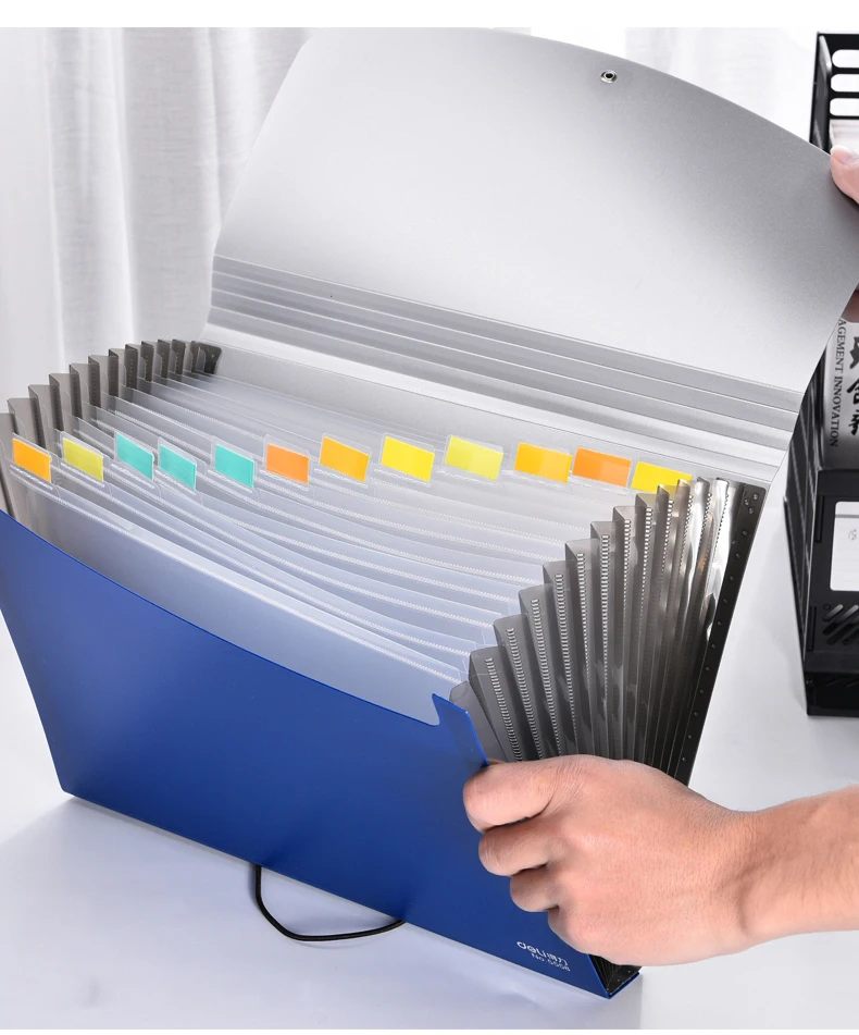 Пластиковый Органайзер с 12 отделениями для документов расширяющаяся папка