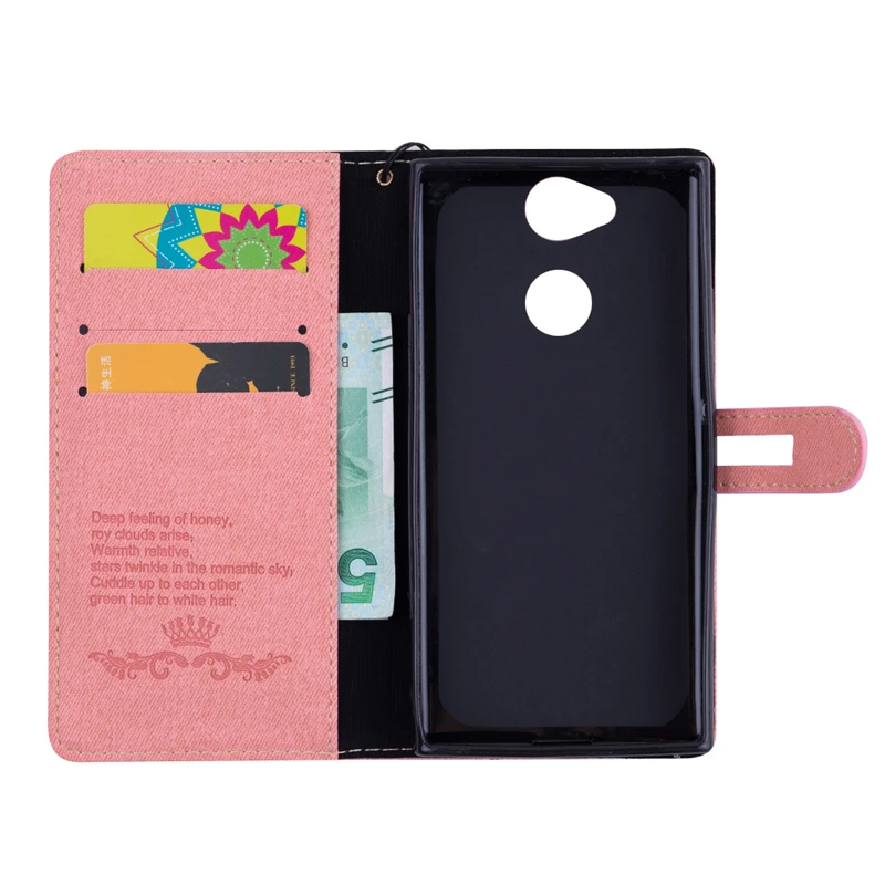 Coque Мода флип чехол для sony Xperia XA2 искусственная кожа + силикон бумажник задняя