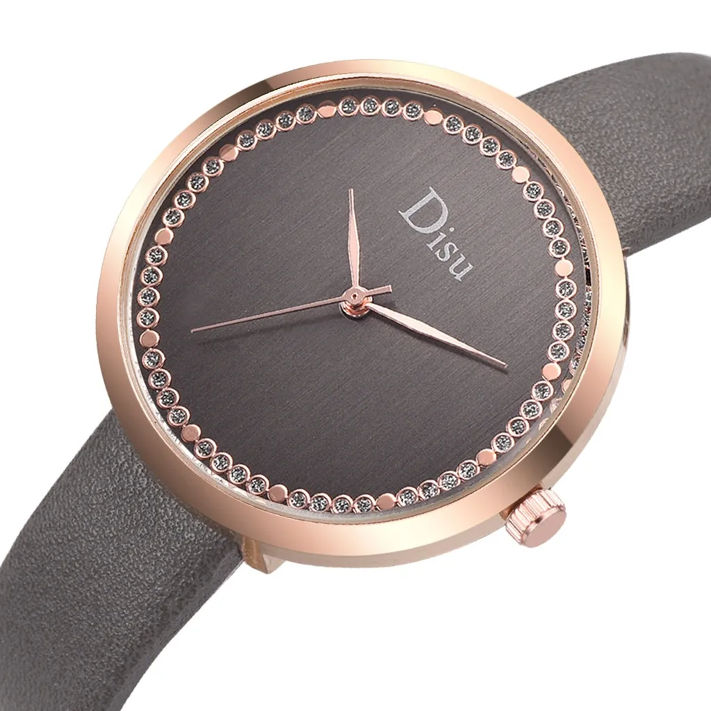 Роскошные темпераментные женские тонкие часы с ремешком аналоговые Стразы