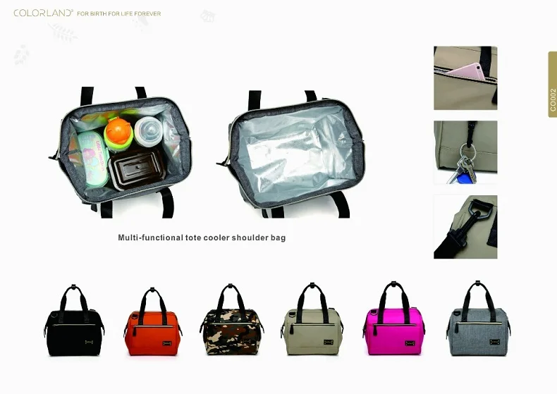 Colorland Пеленки сумки Tote для мамы детские сумки изоляционная сумка с внутренним покрытием из алюминиевой фольги подогреватель детского питания Термос ланч бокс термо-мешок