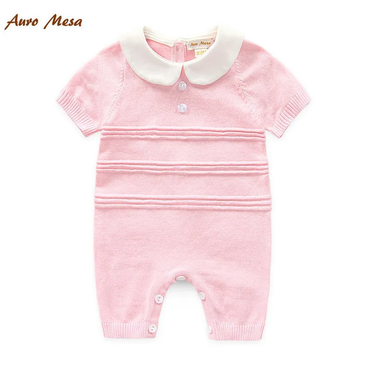 Новинка 2019 весенне летний трикотажный комбинезон розового/голубого цвета из 100%