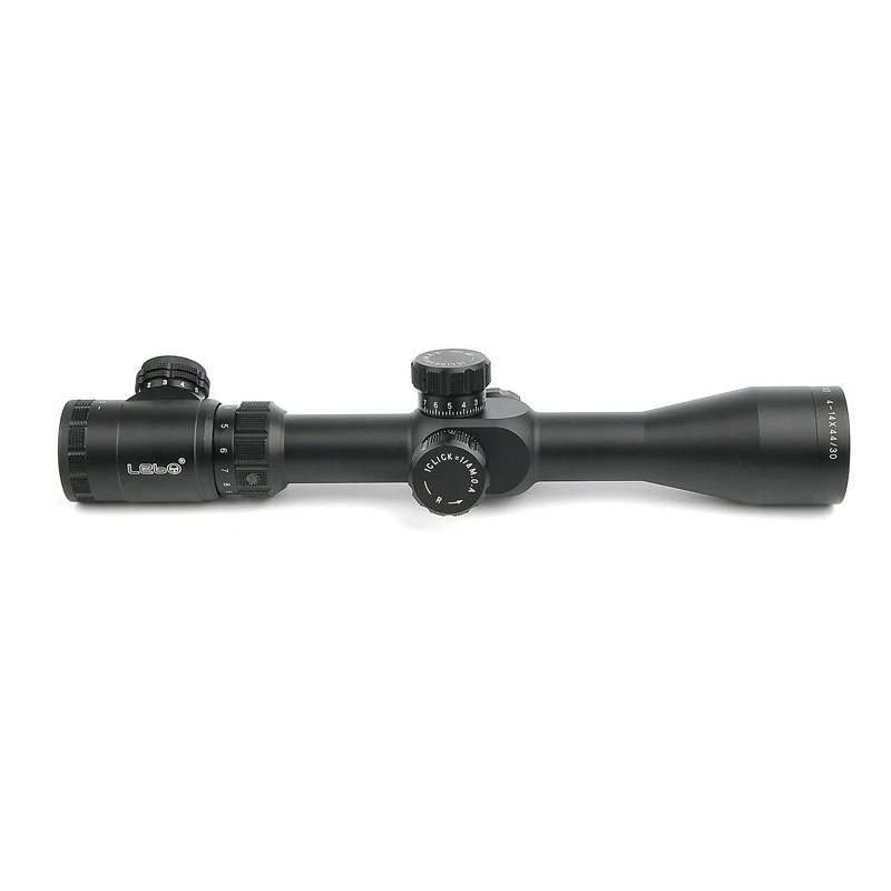 LEBO 4-14X44 SPIR первая фокальная плоскость прицел подсвеченный красным тактический оптический прицел Боковая регулировка параллакса охотничьи прицелы