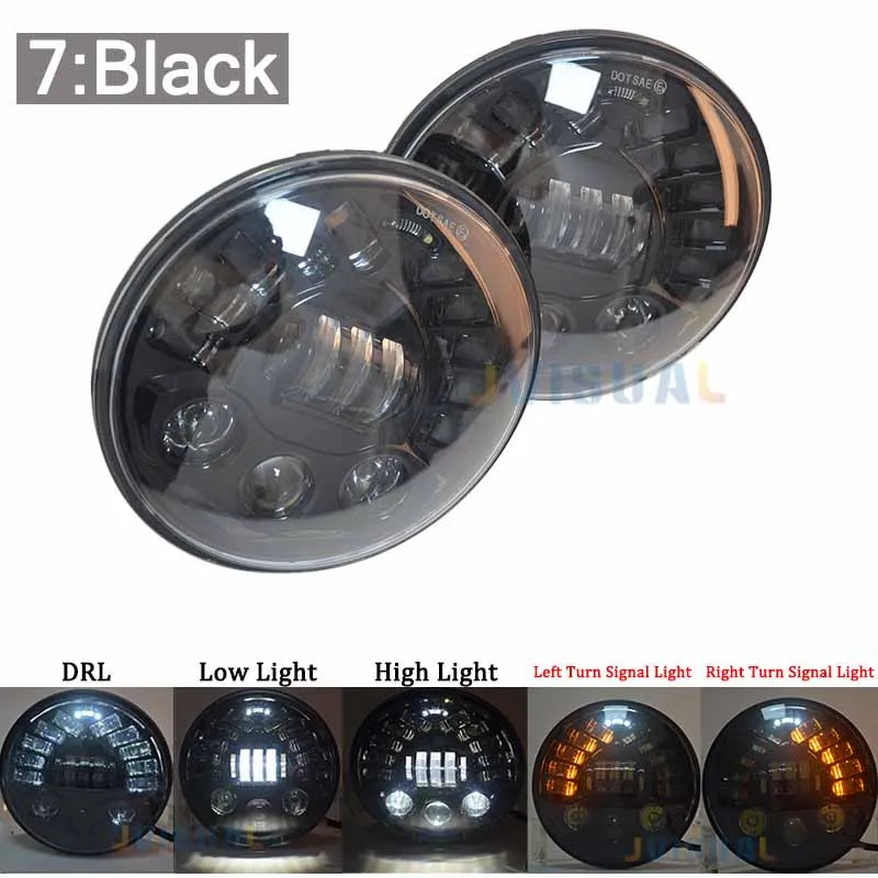 45W(7Black) 2 шт. " 45 Вт светодиодный головной светильник для Jeep CJ/Wrangler JK светодиодный светильник для Land Rover Defender Lada 4x4 Niva H4 H13 головной светильник s - Испускаемый цвет: 45W(7Black)