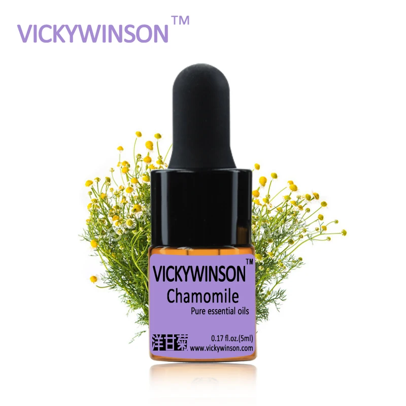 VICKYWINSON Эфирное масло ромашки 5 мл 100% чистое эфирное Омолаживающий увлажняющий