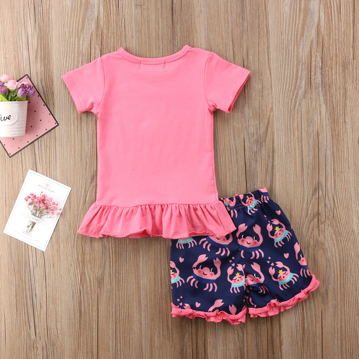 Модная детская одежда в гавайском стиле комплект летней одежды для младенцев