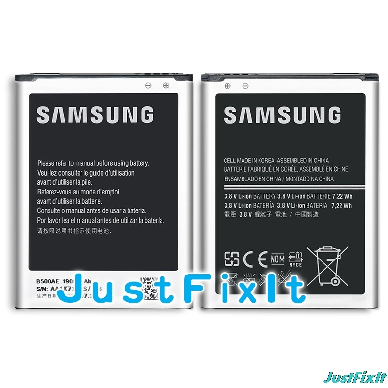 Оригинальный B500AE Сменный аккумулятор для samsung GALAXY S4 Mini I9190 I9192 I9195 I9198 B500BE