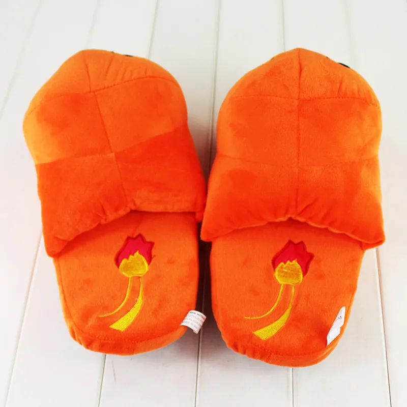28 см аниме Charmander мягкие тапочки Charmander домашние плюшевые зимние тапочки теплые шоссе дома для взрослых