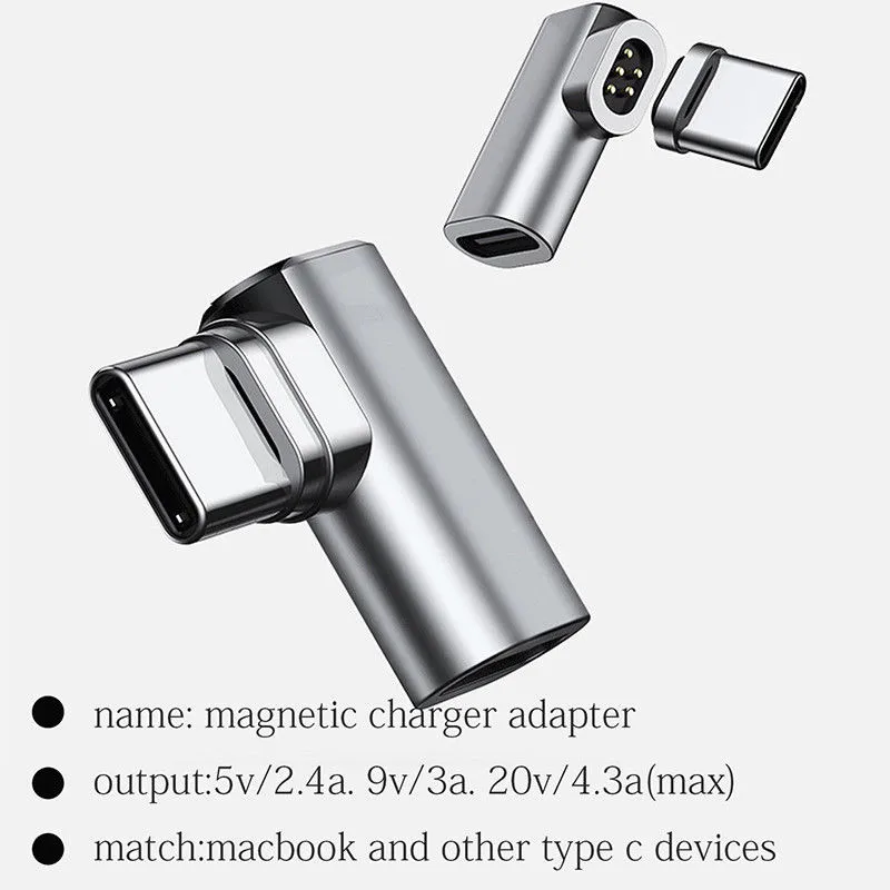4.3A USB C Магнитный адаптер L Tip кабель преобразует в зарядный для Macbook Pro 2017/2016|usb c