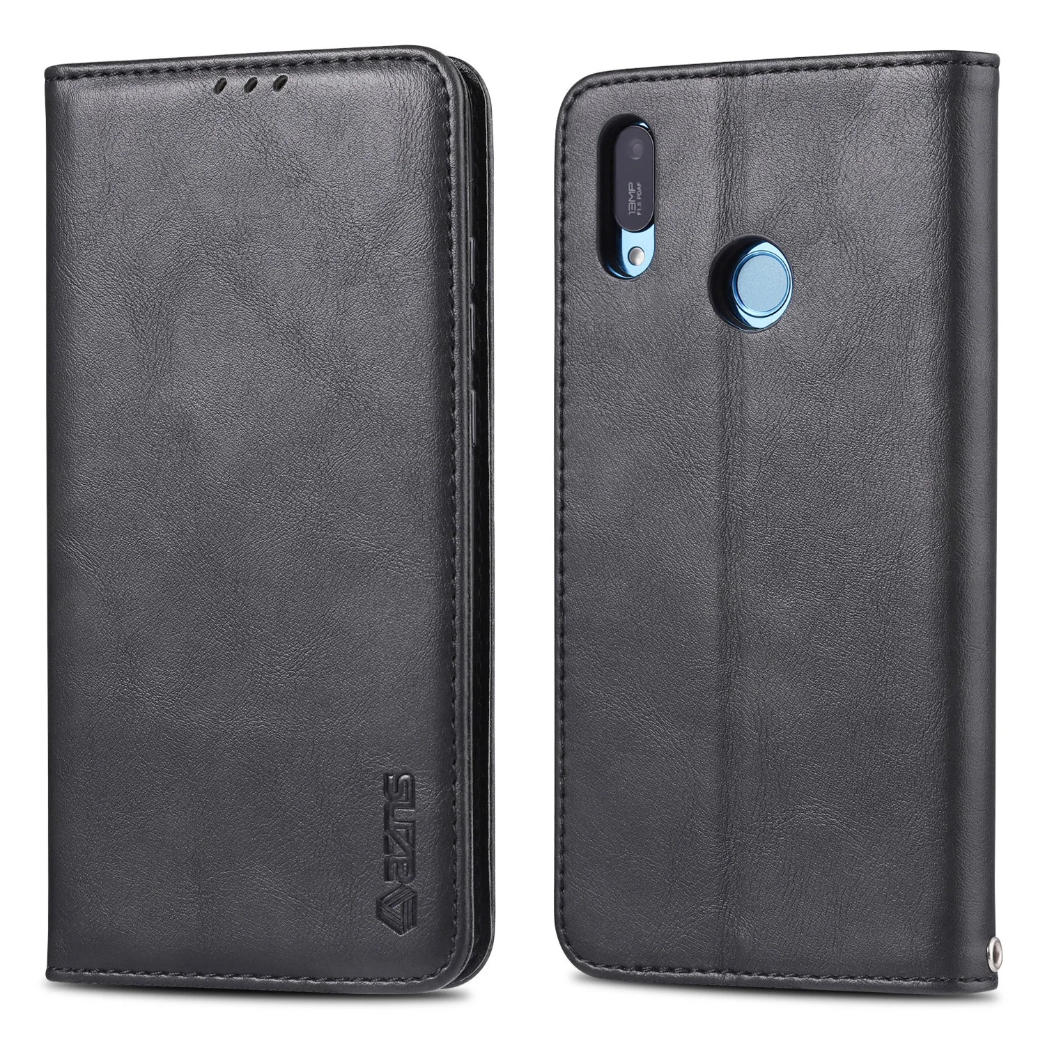 FGW Black AZNS магнитное притяжение чехол для huawei Y6 /Y6 Prime из искусственной кожи чехол в стиле ретро чехол для huawei Y6 Prime - Цвет: FGW Black