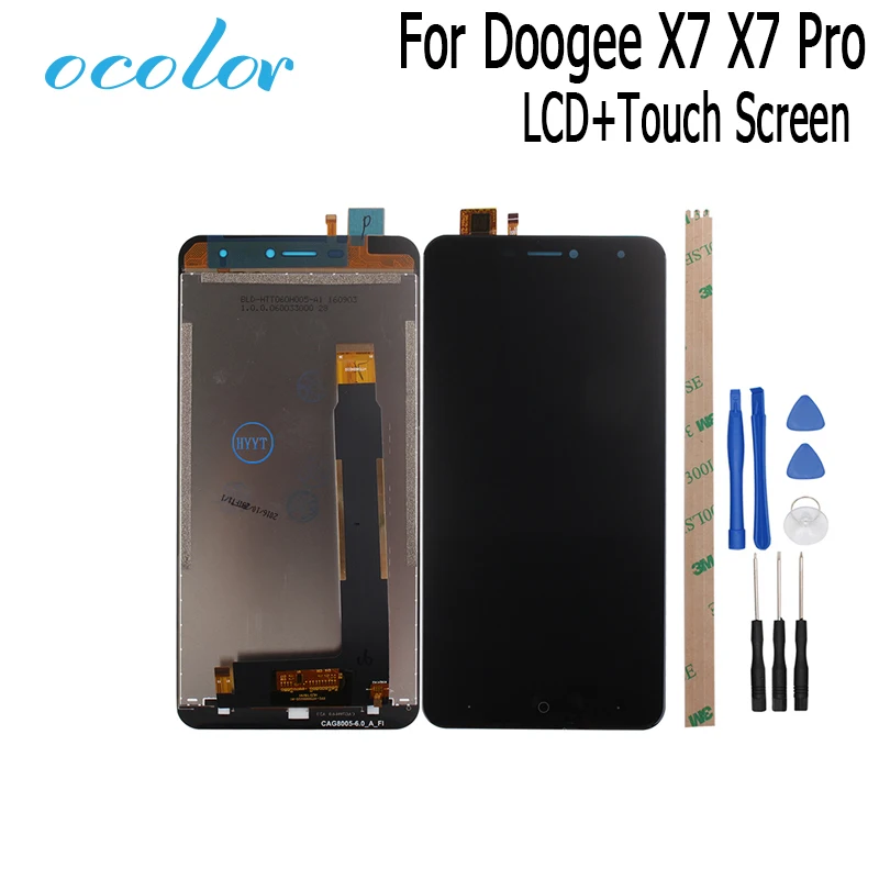 Ocolor Для Doogee X7 Pro ЖК дисплей + сенсорный экран 6 0 дюйма дигитайзер в сборе Замена с