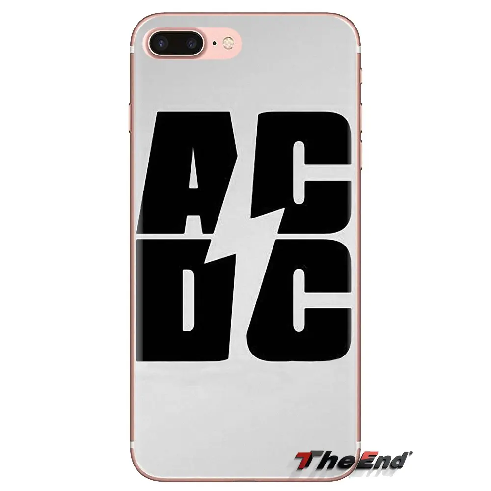 Силиконовый чехол для телефона Samsung Galaxy S3 S4 S5 Mini S6 S7 Edge S8 S9 S10 Plus Note 3 4 5 8 9 Band ACDC AC DC