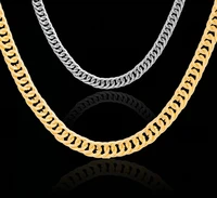 8mm new brand necklace wholesale 2018 retro punk plated gold silver chain ladies mens jewelry