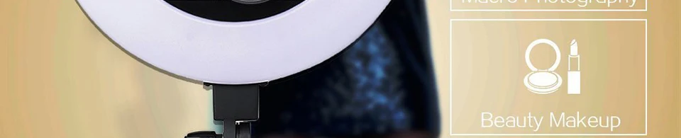 Набор светодиодных осветительных колец для макияжа, осветительная лампа для камеры с подставкой для видеосъемки, студийный смартфон Youtuber