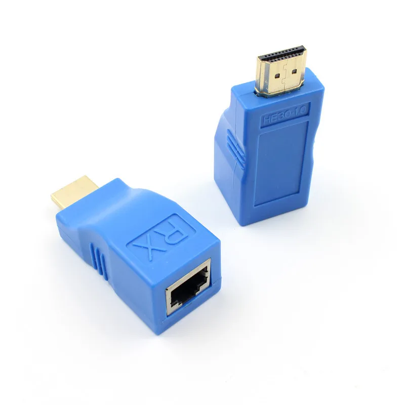 Kebidu Профессиональный 4k RJ45 порты HDMI совместимый удлинитель до 30 м по категории 5e / 6