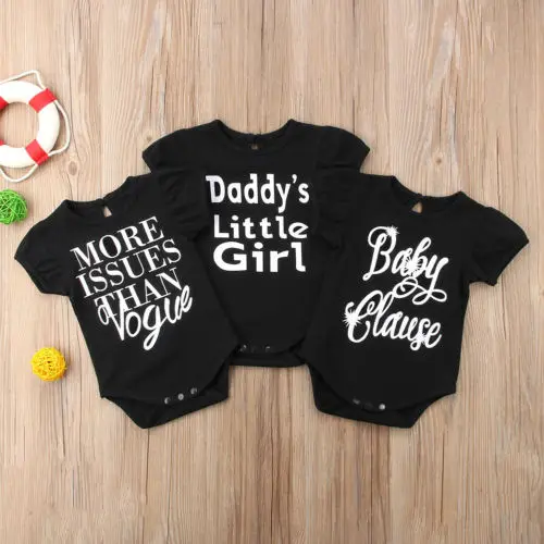 2018 черный комбинезон с короткими рукавами для новорожденных девочек и мальчиков