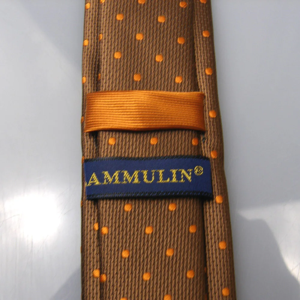 Мужские галстуки LAMMULIN с золотым узлом контрастный коричневый галстуком в