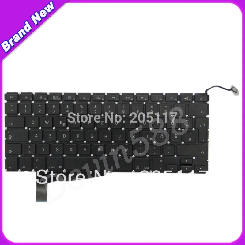 5 шт./лот Клавиатура для ноутбука Macbook Pro A1286 немецкая клавиатура 2008|keyboard for