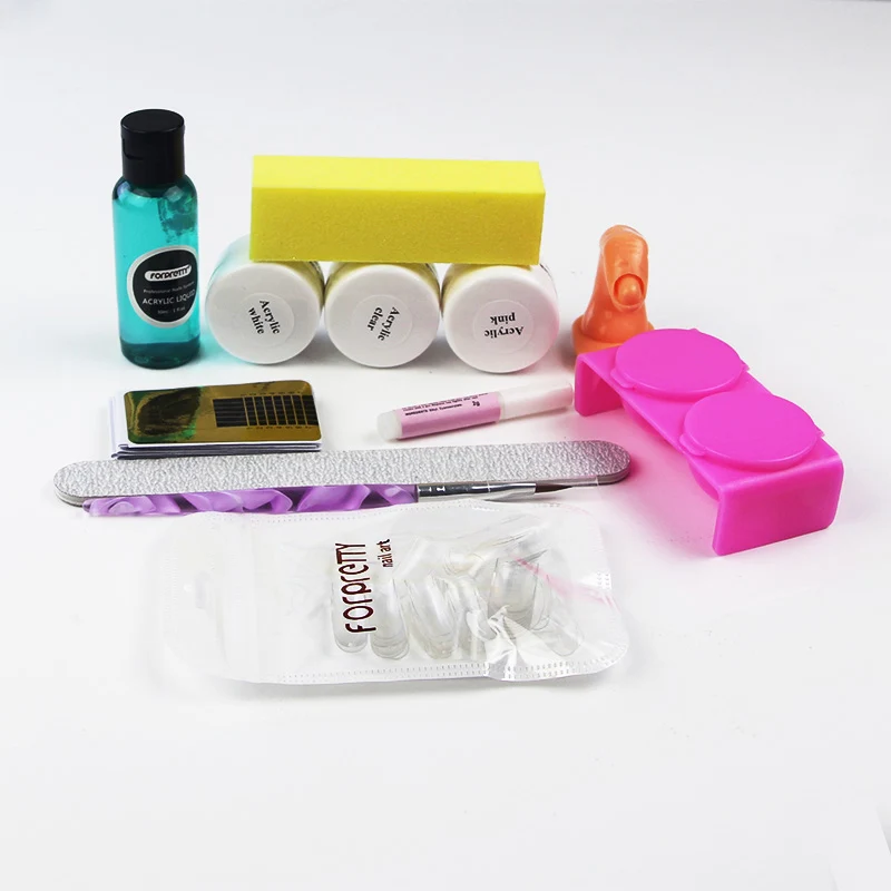 acrylic nail kit B Акриловый набор для маникюра, набор для наращивания ногтей, акриловый набор для маникюра, инструменты для маникюра, акриловый набор для маникюра - Цвет: acrylic nail kit B