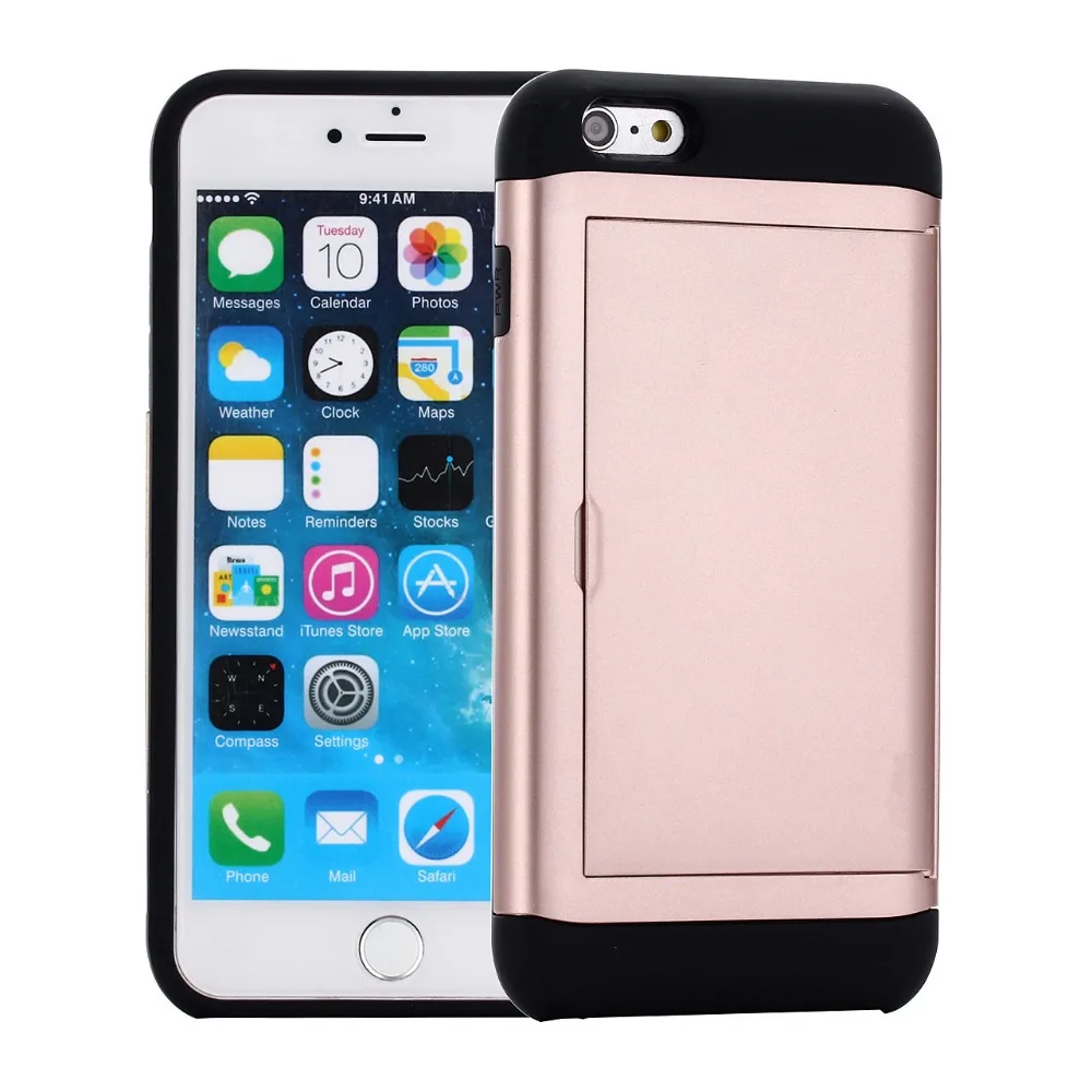 Жесткий Чехол для карт из мягкого ТПУ iphone 6 6s Plus ударопрочный чехол iPhone 6plus |