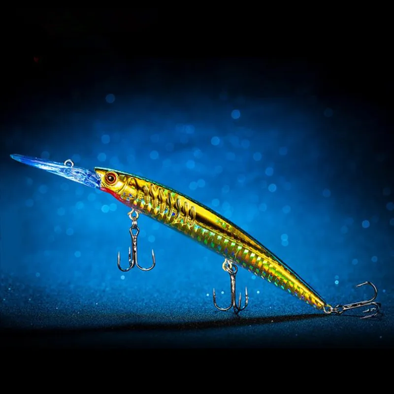 

2Pcs Fishing lure Pike Bait Minnow Jerkbait Deep Swim Wobblers Crankbait 14CM 12.4G Metal Fishing Lure Spoon Sea Lake lure Tool