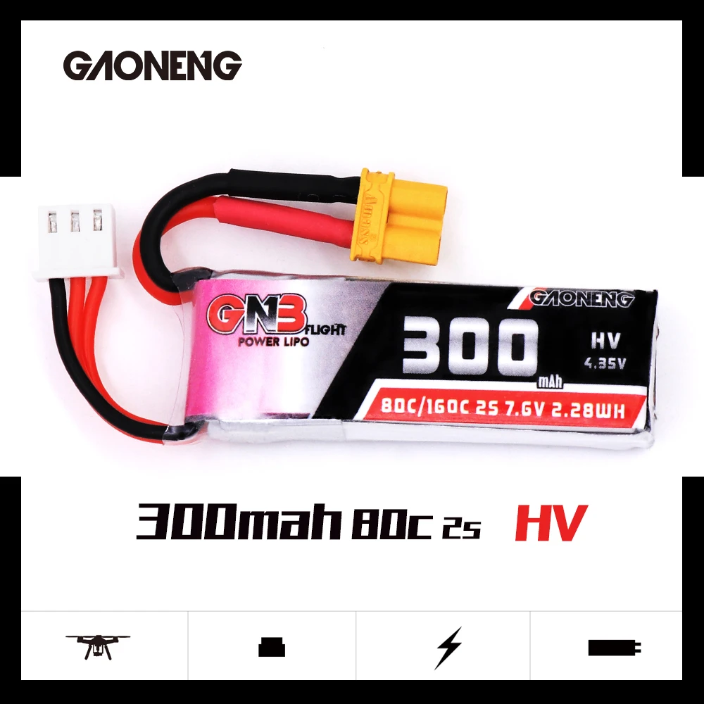 GNB 2S 300Mah HV 80C/160C аккумулятор|Радиоуправляемые вертолеты| |